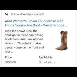 💜👢Ariat Thunderbird square toe👢💜